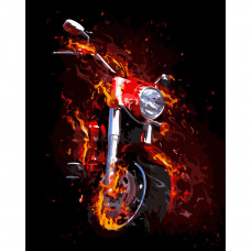 Картина по номерам Strateg ПРЕМИУМ Скорость в огне с лаком 40х50 см (SY6708)