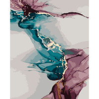 Картина за номерами Strateg ПРЕМІУМ Акварельна абстракція з лаком розміром 40х50 см (SY6795)