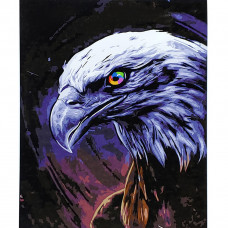 Картина по номерам Strateg ПРЕМИУМ Взгляд орла с лаком размером 40х50 см (SY6874)