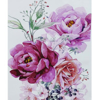 Картина за номерами Strateg ПРЕМІУМ Рожеві півонії з лаком розміром 40х50 см (SY6896)