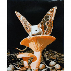 Картина по номерам Strateg ПРЕМИУМ Мифический мышонок с лаком размером 40х50 см (SY6906)