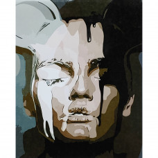 Картина по номерам Strateg ПРЕМИУМ Краски на лице с лаком размером 40х50 см (SY6918)