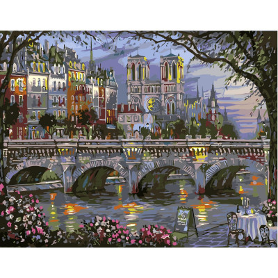 Картина по номерам Собор Парижской Богоматери 40х50 см VA-0005