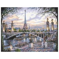 Картина по номерам Вечерний Париж 40х50 см VA-0006