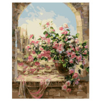 Картина за номерами Квіти біля вікна 40х50 см VA-0030