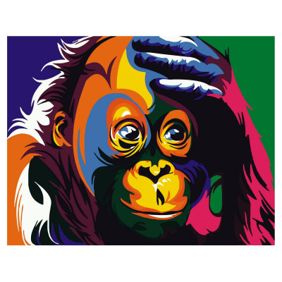 Картина по номерам Поп-арт обезьянка 40х50 см VA-0141
