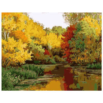Картина по номерам Осенний лес 40х50 см VA-0278