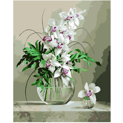 Картина за номерами Вишукані орхідеї 40х50 см VA-0293