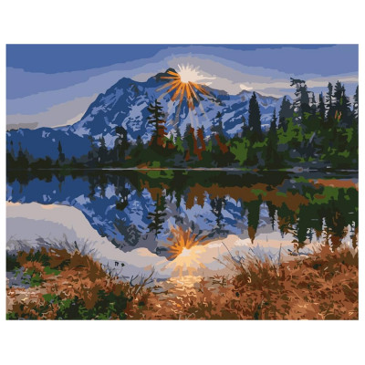 Картина по номерам Горы около озера 40х50 см VA-0311