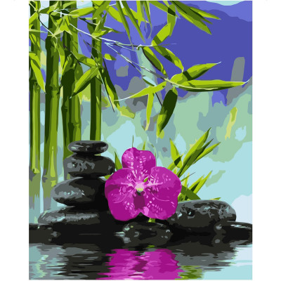 Картина за номерами Орхідея у воді 40х50 см VA-0332