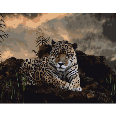 Картина за номерами Втомлений леопард 40х50 см VA-0447