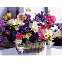 Картина за номерами Букет у кошику 40х50 см VA-0567