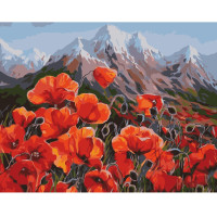 Картина за номерами Маки у підгір'ї 40х50 см VA-0639