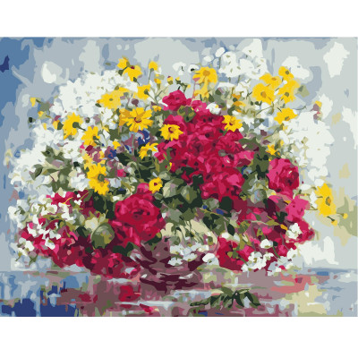 Картина за номерами Барвисті польові квіти 40х50 см VA-0669
