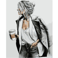 Картина по номерам Стильная девушка 40х50 см VA-0736