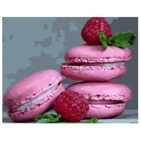 Картина за номерами Малинові макаруни - 2 40х50 см VA-0779