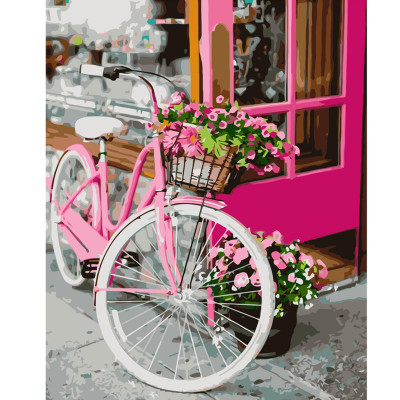 Картина по номерам Цветочный велосипед 40х50 см VA-0854