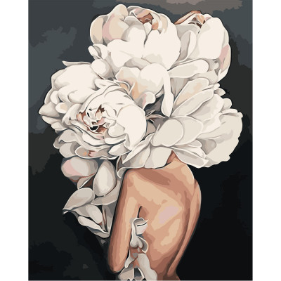 Картина по номерам Девушка-цветок 40х50 см VA-1012