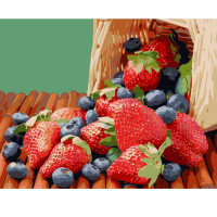 Картина по номерам Голубика и клубника 40х50 см VA-1133