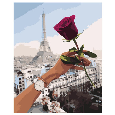 Картина за номерами Побачення у Парижі 40х50 см VA-1169