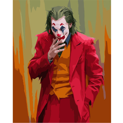 Картина за номерами Джокер у червоному піджаку 40х50 см VA-1253