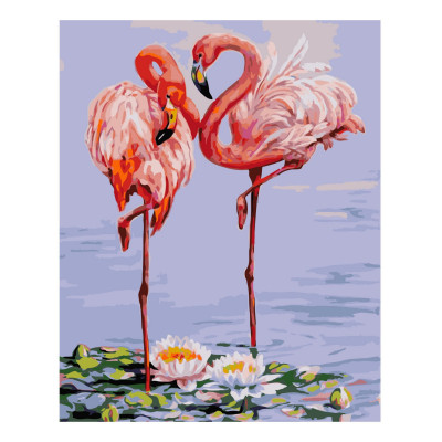 Картина по номерам Пара фламинго 40х50 см VA-1309