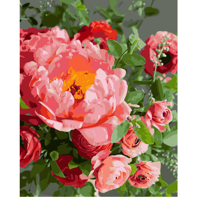 Картина за номерами Чайні троянди 40х50 см VA-1371