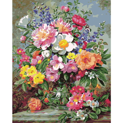 Картина за номерами Букет із бабусиного саду 40х50 см VA-1448