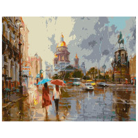 Картина за номерами Прогулянка під дощем 40х50 см VA-1508