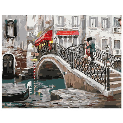 Картина по номерам Пара на мосту в Венеции 40х50 см VA-1596