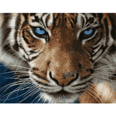 Картина за номерами Блакитний тигр 40х50 см VA-1735