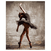 Картина за номерами Чорний лебідь 40х50 см VA-1832