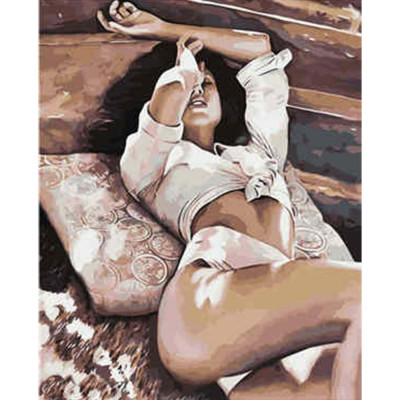 Картина по номерам Девушка на кровати 40х50 см VA-1874