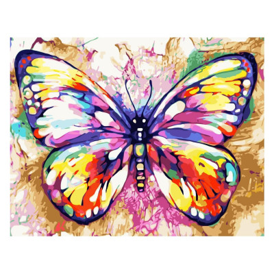 Картина за номерами Барвистий метелик 40х50 см VA-1901
