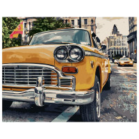 Картина по номерам Желтая ретро-машина 40х50 см VA-1902