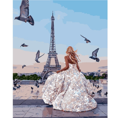 Картина по номерам Невеста в Париже 40х50 см VA-1984