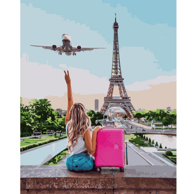 Картина по номерам Желанный отпуск в Париже 40х50 см VA-1991