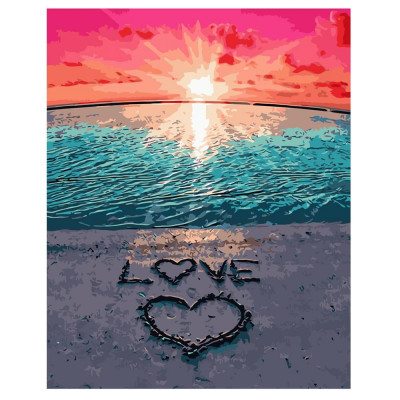Картина по номерам Love на песке 40х50 см VA-2152