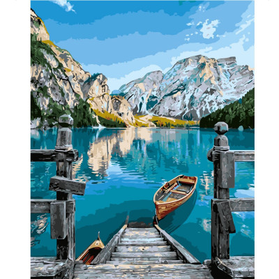 Картина по номерам Альпийское озеро 40х50 см VA-2156