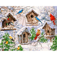 Картина по номерам Снегири 40х50 см VA-2164