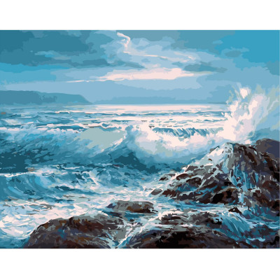 Картина по номерам Величественное море 40х50 см VA-2212