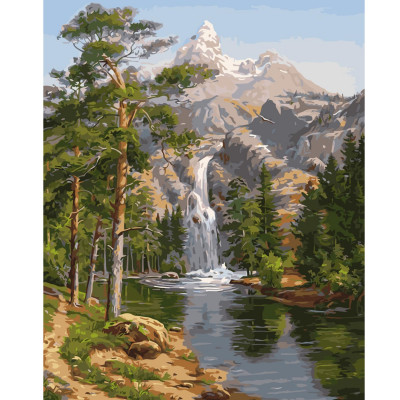 Картина за номерами Гірський водоспад 40х50 см VA-2239