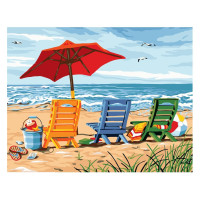 Картина за номерами Барвисті шезлонги 40х50 см VA-2295