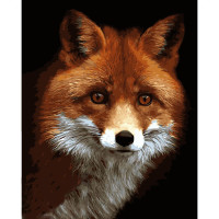 Картина за номерами Strateg ПРЕМІУМ Руда красуня з лаком розміром 40х50 см VA-2449