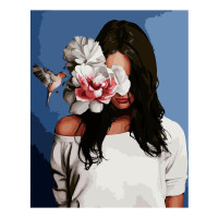 Картина за номерами Портрет із колібрі 40х50 см VA-2591