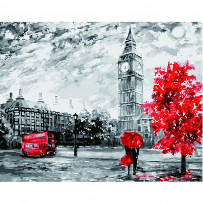 Картина по номерам Лондон с яркими акцентами 40х50 см VA-2614