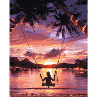 Картина по номерам Катание на закате 40х50 см VA-2690