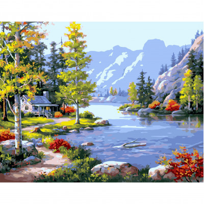 Картина по номерам Пейзаж с яркими акцентами 40х50 см VA-2715