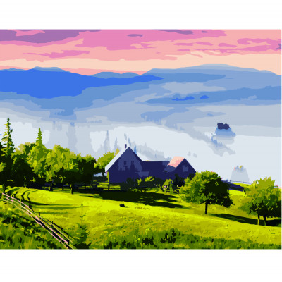 Картина по номерам Туманный пейзаж 40х50 см VA-2734 Картина по номерам Туманный пейзаж 40х50 см VA-2734