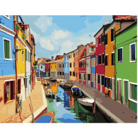 Картина по номерам Красочные домики 40х50 см VA-2739